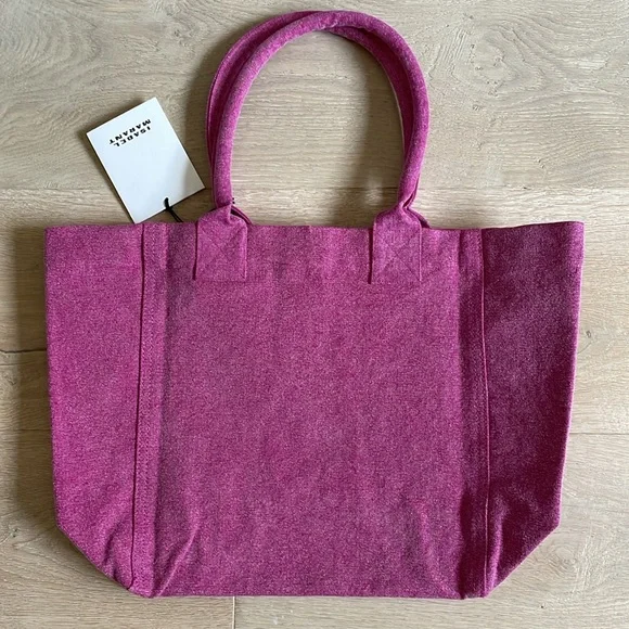 NWT Isabel Marant Yenky Small Washed Canvas Tote Bag in Pink. - Picture 5 of 7